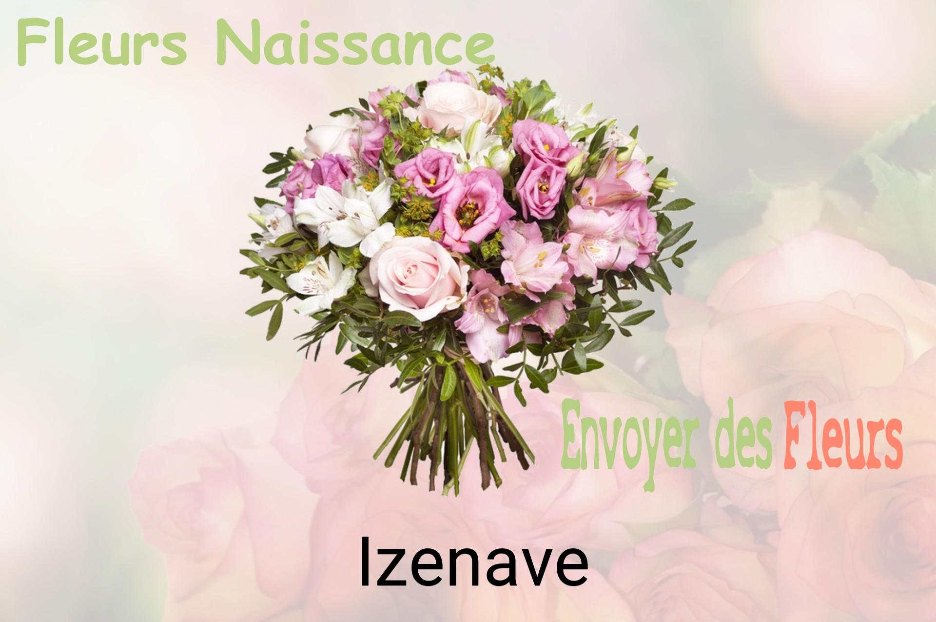 Bouquet de fleurs de naissance livré à Izenave